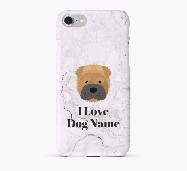 'I Love {dogsName}' Phone Case with {breedFullName} Icon